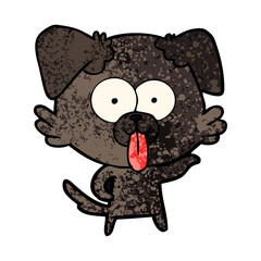 cartoon dog with tongue sticking out