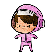 angry cartoon space girl
