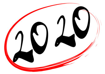 2020 in red ellipse
