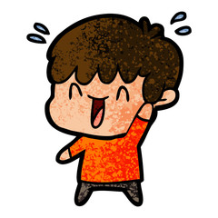 cartoon laughing boy