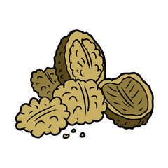 cartoon walnuts