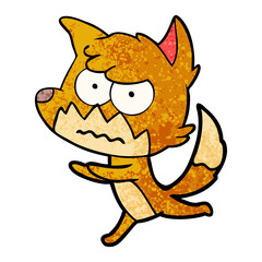 cartoon annoyed fox