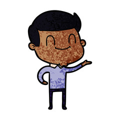 Fototapeta premium cartoon friendly man