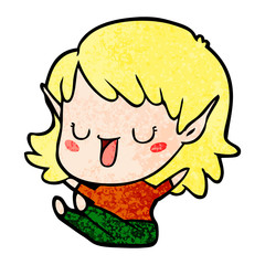cartoon elf girl