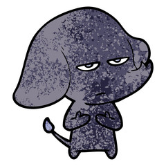 annoyed cartoon elephant