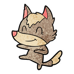 friendly cartoon wolf