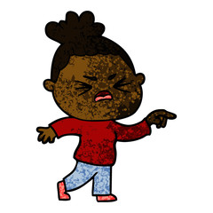 cartoon angry woman