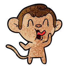 crazy cartoon monkey