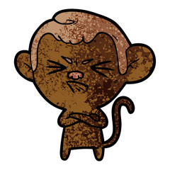 cartoon angry monkey