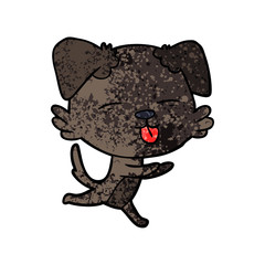 cartoon dog sticking out tongue