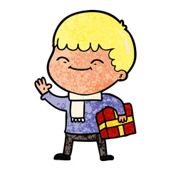 cartoon happy boy