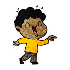 cartoon happy man