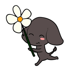 cute cartoon elephant running