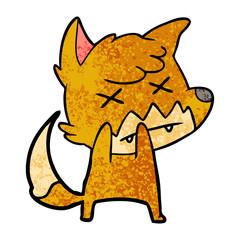 cartoon dead fox