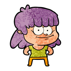 cartoon smiling woman