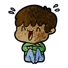 cartoon laughing boy