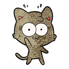 cartoon surprised cat