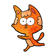 Fototapeta premium happy cartoon cat