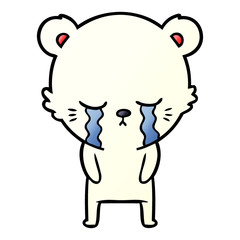 sad little polar bear cartoon