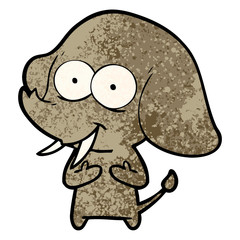 happy cartoon elephant
