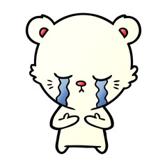 sad little polar bear cartoon