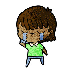 cartoon woman crying