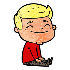 happy cartoon man