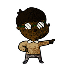 cartoon boy wearing spectacles