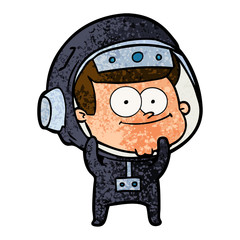 happy astronaut cartoon