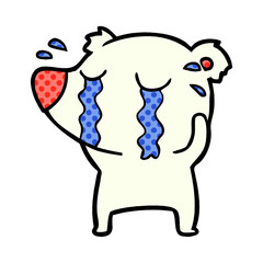 sad little polar bear cartoon