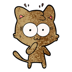 cartoon surprised cat