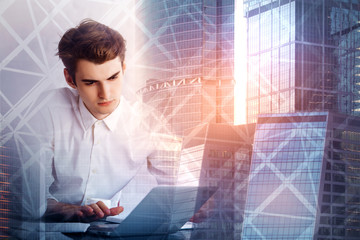 Man working on project multiexposure