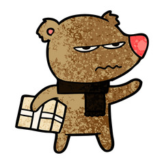 angry bear cartoon gift