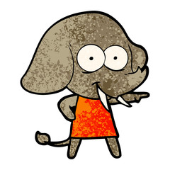 happy cartoon elephant