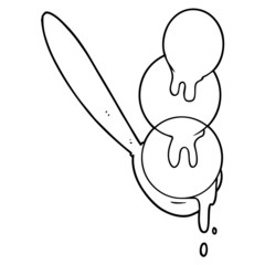 cartoon ice cream scoop