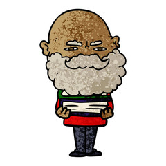 cartoon man with beard frowning