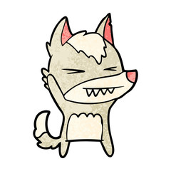 angry wolf cartoon