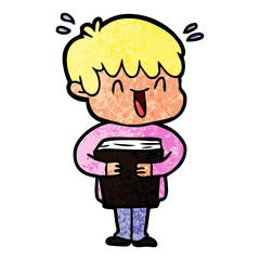 cartoon laughing boy