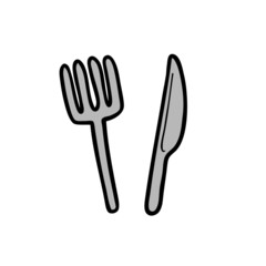 cartoon knife and fork
