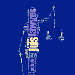 Obraz premium education law word cloud design