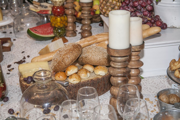 bread table decorated for marriage