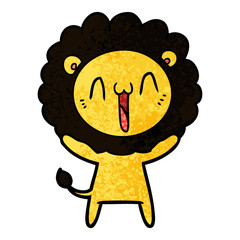 happy cartoon lion