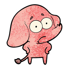 cartoon unsure elephant