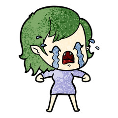 cartoon crying vampire girl