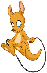 Kangaroo with jump rope