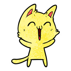 happy cartoon cat