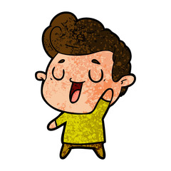 happy cartoon man
