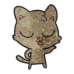 Obraz na płótnie Canvas happy cartoon cat
