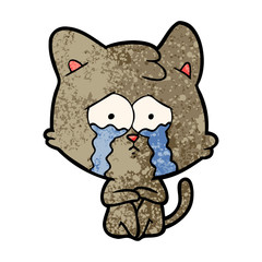 crying cat cartoon