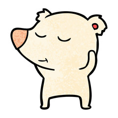 happy cartoon polar bear